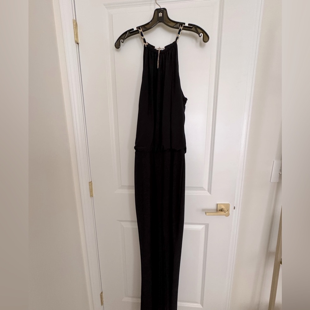 Shelli Segal Black Halter Jumpsuit